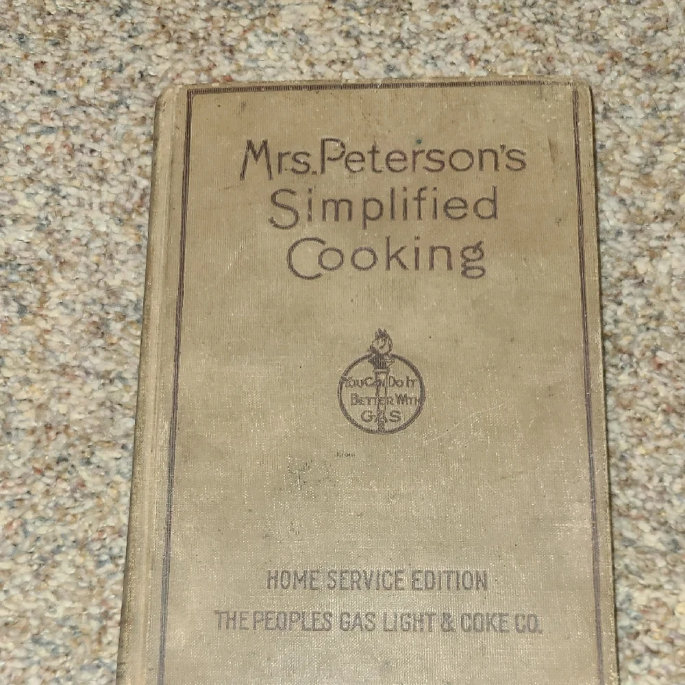 Mrs. Peterson's Simplified Cooking Book - Brown Hard Cover